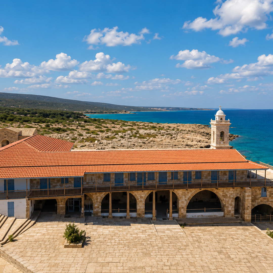Manastır iç mekânında taş oymalar